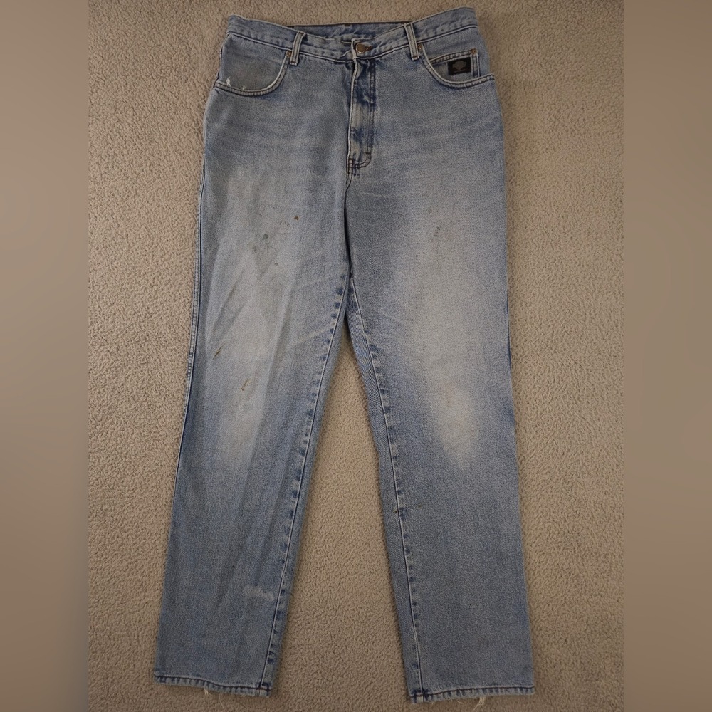 Vintage Harley Davidson Jeans Mens 35x35* Blue Relaxed Fit Denim Grunge Workwear